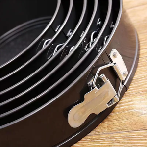 Venta al por mayor antiadherente hogar cocina forma redonda Ware Pizza pastel hornear <span class=keywords><strong>molde</strong></span> Fondo extraíble - Product Image 4