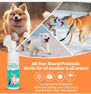 Limpiador de Espuma Portátil para Patas de Mascotas, 150 ml, Plástico, Sin Enjuague, Limpieza Rápida para Viajes, Senderismo, Paseos al Aire Libre, Uso en el Baño y para Perros - Product Image 6