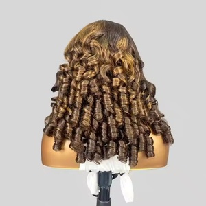 P4/27 Cabello Humano 100% Ondulado Suelto Fumi Rizado con Doble Trama Sin Pegamento HD Transparente 13x4 Encaje Cabello Virgen Vietnamita - Product Image 2