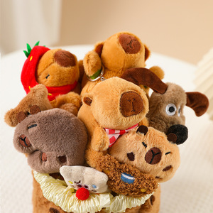 BoTu Kawaii capibara Anime Bouquet dolce peluche bambola giocattoli di fiori grazioso Bouquet regalo Souvenir di laurea di san valentino - Product Image 2