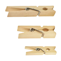 Pinzas de Madera Natural Resistentes con Resorte para Ropa, Fotos, Manualidades y Decoración del Hogar