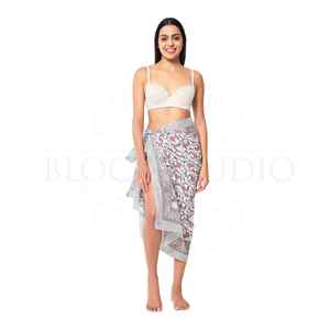 Pareo de Algodón con Estampado Artesanal a Precio de Mayoreo para Mujer, Ligero, para Usar como Cubrebañador, Ropa de Playa y Resort para el Verano - Product Image 4