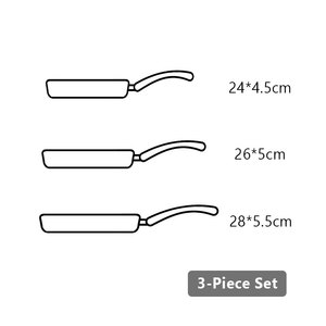 3個の調理器具セット料理スキレットパントリプライステンレス鋼フライパンセット