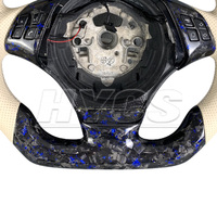 Volant de direction en fibre de carbone forgée bleue avec LED pour BMW E60 E61 E62 E63 E64 E36 M3 E92 E30 325i E90 Série 3/5/6