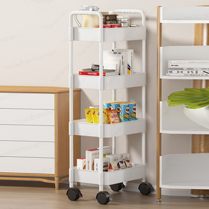 Nuevo Organizador de Almacenamiento de Plástico Cuadrado de Diseño Moderno para Alimentos, Verduras, Cocina, Baño, Sala de Estar, Cesta de Almacenamiento de Artículos Diversos de 4 Niveles - Product Image 4