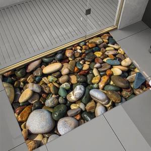 Tapis de salle de bain en terre de diatomée texturée, absorbant, antidérapant, pour <span class=keywords><strong>douche</strong></span> et toilettes, avec support en caoutchouc naturel, séchage rapide - Product Image 1