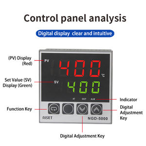 Contrôleur de température numérique intelligent PID série NG-5000, sûr et fiable, avec fonction d'alarme, adapté à l'industrie textile - Product Image 2