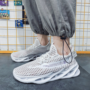 Chaussures de course décontractées à lacets pour hommes, légères, printemps-été, confortables, pour la salle de sport, le jogging, doublure douce, amorti, semelle intermédiaire en EVA - Product Image 5