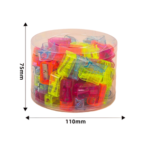 Taille-crayon en plastique Petits taille-crayons manuels colorés pour enfants, adultes et étudiants Fournitures pour enseignants pour la maison en classe - Product Image 3