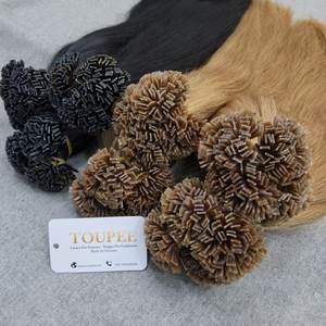 Extensiones de cabello de punta plana de alta calidad Extensiones de cabello humano 100% Cabello humano Punta plana para mujer Estilo natural - Product Image 5