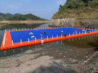 Plateforme flottante modulaire à faible entretien en plastique HDPE, système de quai portable pour jet ski et bateau, protection UV, étanche