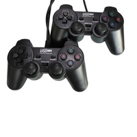 Console de jeu PC TV USB 706L pour deux joueurs, manette de jeu filaire avec petits boutons ABXY HD-208L