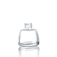 Bouteille diffuseur de parfum en verre dépoli rond de 150 ml avec bouchon en plastique blanc, impression sérigraphique disponible, vente en gros