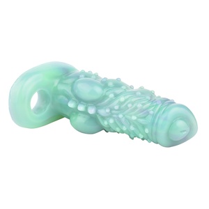 Extensor de Pene de Silicona Luminoso de 6 Pulgadas con Anillo para Pene, Partículas de Masaje Suaves, Juguetes Sexuales Masculinos para Agrandar el Pene - Product Image 5