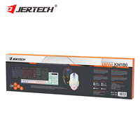 Clavier et souris de jeu combinés JERTECH KM180, clavier de jeu professionnel USB pour ordinateur, interface, rétroéclairage LED
