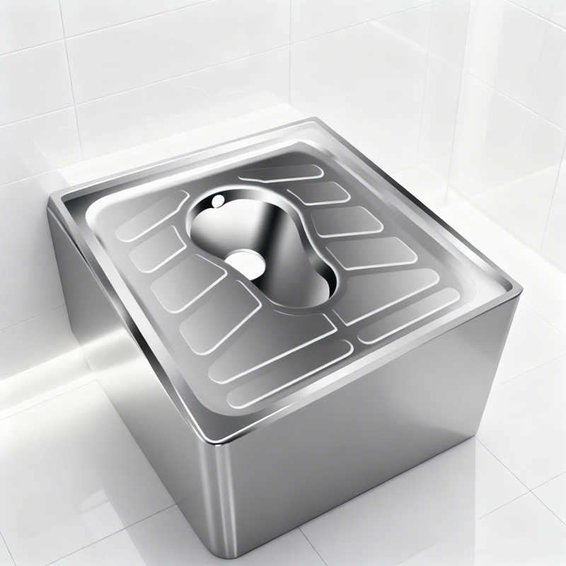 Modern One Piece Stainless Steel Squat