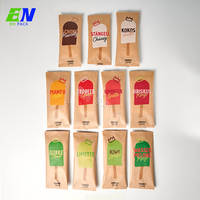 Emballage biodégradable pour glaces, imprimé en couleur, thermoscellage arrière, emballage en plastique pour glaces, crème glacée, emballage pour sucettes glacées