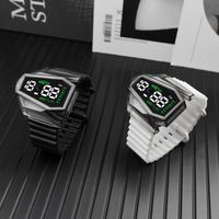 Jam Tangan Digital Olahraga LED Mode Baru 2026 Tali Plastik Jam Tangan Olahraga Multifungsi Jam Alarm Jam Tangan Olahraga untuk Pria Wanita