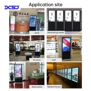 DCSJ Video Wall 32 43 49 55 65 pulgadas Quiosco LED Pantalla de publicidad Señalización digital y pantallas