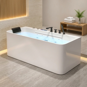 Baignoire en acrylique pour usage domestique, baignoire profonde pour petits espaces, baignoire thermostatique pour hôtel, baignoires de massage modernes <span class=keywords><strong>avec</strong></span> lumière nocturne - Product Image 1