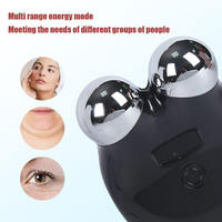 Rouleau de massage micro-courant USB portable en alliage d'aluminium pour éliminer le double menton, lifting et tonification du visage, utilisation à domicile/bureau/en voyage