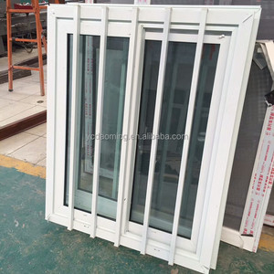 <span class=keywords><strong>Ventanas</strong></span> Corredizas Dobles de <span class=keywords><strong>PVC</strong></span> Modernas <span class=keywords><strong>con</strong></span> Protección de Plástico y <span class=keywords><strong>Mosquitera</strong></span>, Persianas Enrollables para Hoteles y Apartamentos, Protección Exterior contra el Calor - Product Image 2