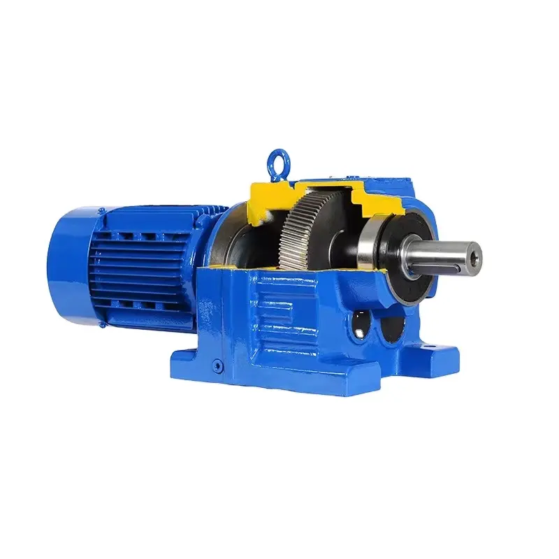 R series linear helic gear motor reducer pengurang kecepatan gearbox untuk mesin ekstruder