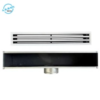 Boîtier de plénum à grille linéaire HVAC à 3 fentes L=1200MM - Chambre à air en acier galvanisé durable pour la réduction du bruit
