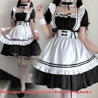 Tenue de femme de chambre japonaise COS, robe d'étudiante mignonne, ensemble de costume Lolita Big Brother, taille grande, quotidien