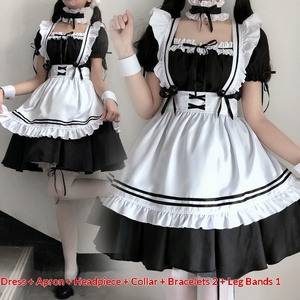 Tenue de femme de chambre japonaise <span class=keywords><strong>COS</strong></span>, robe d'étudiante mignonne, ensemble de costume Lolita Big Brother, taille grande, quotidien - Product Image 6
