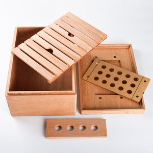 Caja de Madera para Almacenamiento de Cigarros de Gran Capacidad, Caja de Madera Aislada y Humidificada, Caja de Madera con Tapa de Doble Pared - Product Image 2