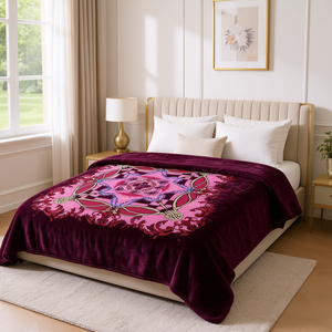 <b>Korean</b> Style Luxury 2 Ply Polyester Mink <b>Blanket</b> 6 KG 1263 GSM Soft Warm Raschel 220x240cm All-Season Geometric Pattern Bulk - Product Image 2