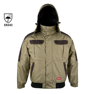 Chaqueta cortavientos de trabajo de invierno negra para hombre - Product Image 3