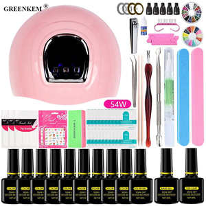Kit de manicura profesional con 11 estilos personalizados, 192 colores, lámpara UV - Product Image 2