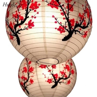 Lanternes Sakura japonaises de 12 pouces et 14 pouces, lanterne en papier à fleurs de cerisier, lanterne de décoration de mariage de style oriental en stock SD009