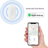 Tag Pelacak GPS Mini Pintar Anti-Hilang Perangkat Pengingat Pelacak Mobil Dompet Kunci Anjing Hewan Peliharaan Alarm Klakson Tahan Lama 210mAh Putih/Hitam