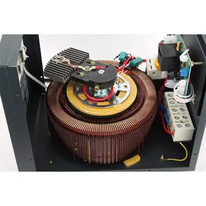 Servo motor de baixa tensão, regulador de tensão tipo servo, regulador de tensão de alta tensão, 50Hz, 60hz, 5000VA, 10KW, 20KVA, 110V, 220V, bobina de cobre ajustável