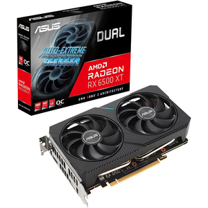 Tarjeta Gráfica DUAL-<span class=keywords><strong>RX6500XT</strong></span>-O4G Dual para <span class=keywords><strong>Radeon</strong></span> RX 6500 XT OC Edition 4GB GDDR6, con Ventilador para Juegos de Escritorio, para RDNA 2 PCIe 4.0 - Product Image 1
