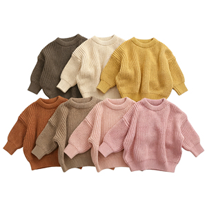 Nouveau <span class=keywords><strong>Pull</strong></span> à Col Rond en Pur Coton Tricoté pour Bébé <span class=keywords><strong>Fille</strong></span>, Haut Tricoté de Printemps pour Enfants, <span class=keywords><strong>Pull</strong></span> pour Tout-petits Filles - Product Image 1