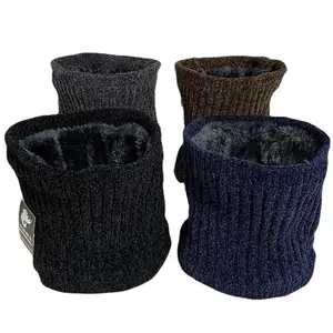Wholesale Outdoor Cycling Keep Warm Thicken Chenille Wool Knitted High Neck Scarf Winter Plush Neck Warmer