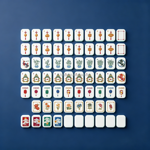 Mahjong Americano de Lujo Moderno de Alta Gama, Plegable y Portátil, Verdant Fortune, 160 Fichas, Grabado por Ambos Lados, Mahjong de Perlas para Navidad - Product Image 6