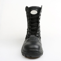 Chaussures de sécurité de travail en cuir véritable à bout d'acier pour hommes Chaussures de travail industrielles Bottes de travail Antidérapantes Bottes tactiques