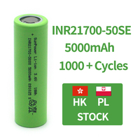 Batterie lithium-ion rechargeable INR21700-50SE 3.7V 5000mAh 21700, durée de vie de 1000 cycles, marque Liansi, température de fonctionnement de -20 à 60°C, en stock à HK
