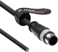 Câble Ethernet I/O Alvin's Cables M12 A-Code 17 broches mâle vers extrémité ouverte pour servomoteur Applied Motion, haute flexibilité