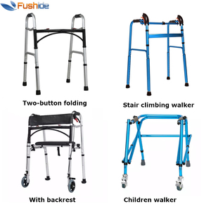 Andador Médico de Aluminio con Altura Ajustable, Plegable con un Botón, Ayuda <span class=keywords><strong>para</strong></span> Caminar <span class=keywords><strong>para</strong></span> <span class=keywords><strong>Adultos</strong></span> - Product Image 6