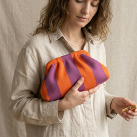 Sac à main pochette en tricot tissé de qualité supérieure SHINY, prêt à être expédié, avec logo personnalisé, idéal pour les trajets quotidiens et les voyages