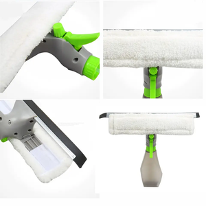 Limpiador de ventanas Squeegee Spray Scrub Scrape Microfibra 3 en 1 Herramientas de tinte de ventana sostenible Limpieza de <span class=keywords><strong>espejos</strong></span> de vidrio de ventana 5-7 días - Product Image 2