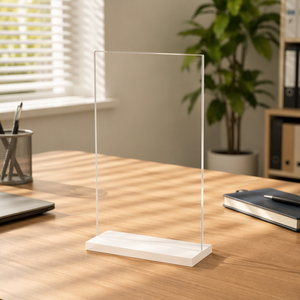 Suporte de Menu Dobrável Moderno em Acrílico Transparente 5x7 polegadas, Ecológico e Leve, para Exibição em Mesa - Product Image 3