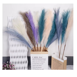 Fleurs artificielles d'herbe de <span class=keywords><strong>pampa</strong></span> en vrac en gros tiges de feuilles de <span class=keywords><strong>pampa</strong></span> pour la décoration intérieure pièce maîtresse de mariage décoration de chambre bohème - Product Image 6