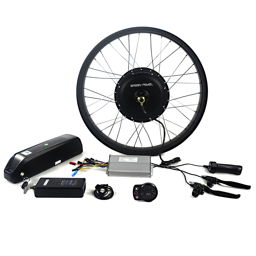 Bộ Chuyển Đổi Xe Đạp Điện Greenpedel Ebike Kit Bánh Trước 1000W 48V Có Pin